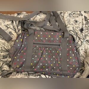 Thirty-One Duffel Bag - Gray with Multicolor Accents